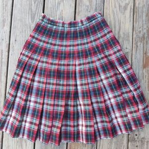 Pleated Plaid Skirt 24" Waist XXS Reversible Academia Preppy Tartan Schoolgirl